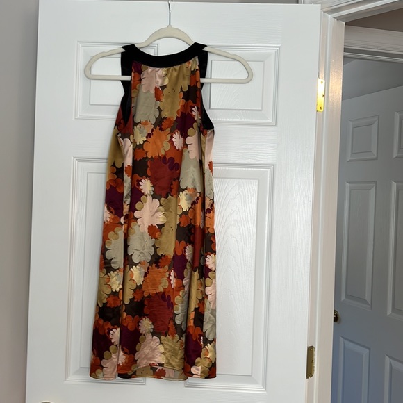 Fall patterned silk mini dress - Picture 4 of 4